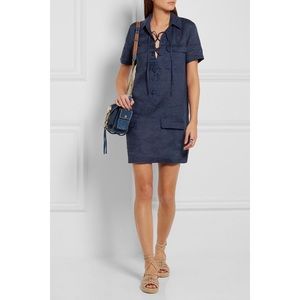 Equipment Dresses - Equipment Blue Knox Linen Lace-Up Dress Equipment Dresses - Equipment Blue Knox Linen Lace-Up Dress